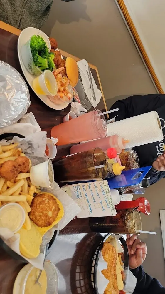 Crab Cake Sandwich Basket of Fries