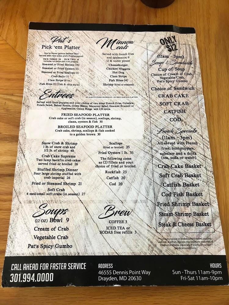 Captain Pat's Seafood Drayden